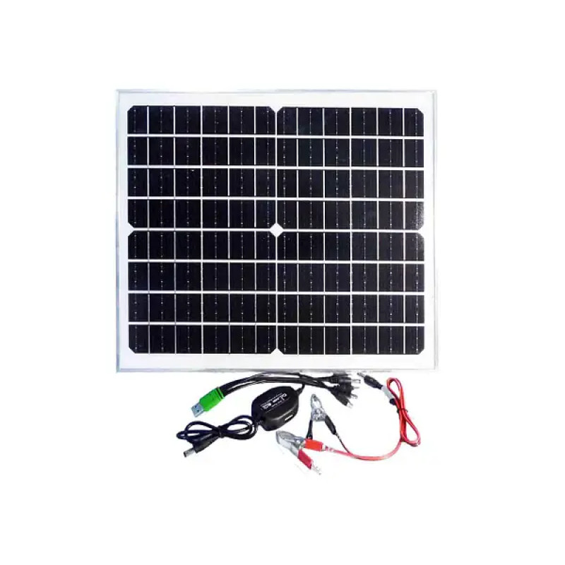 Портативна сонячна панель CL 1825 20W, з виходом USB, 5/9/18 V, 1.33-3.7 A