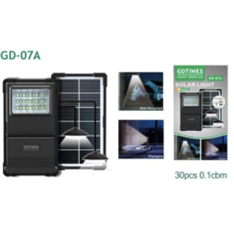 Портативна станція для заряджання GD 07A із сонячною панеллю (30)