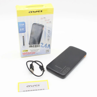 Портативний акумулятор AWEI P20K 10000mAh 2USB / Повербанк для телефону Портативний акумулятор AWEI P20K 10000mAh 2USB / Повербанк для телефону