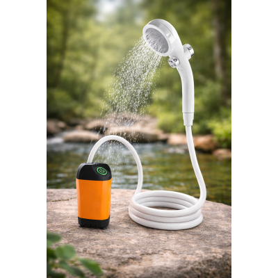 Портативний душ 3,7 В насос 4800 мАч з 3 режимами напору Outdoor shower AND XL-1402