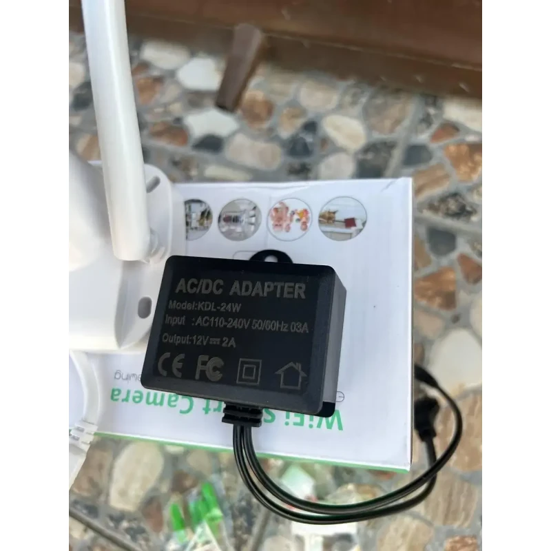 Вулична камера UKC Відеоспостереження WIFI IP бездротова зовнішня поворотна V380 Pro з блоком живлення