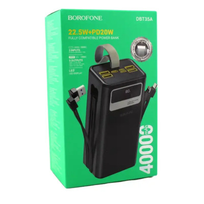 Power bank Borofone DBT35A 40000 mAh (реальна ємність) зовнішній акумулятор Power bank Borofone DBT35A 40000 mAh (реальна ємність) зовнішній акумулятор