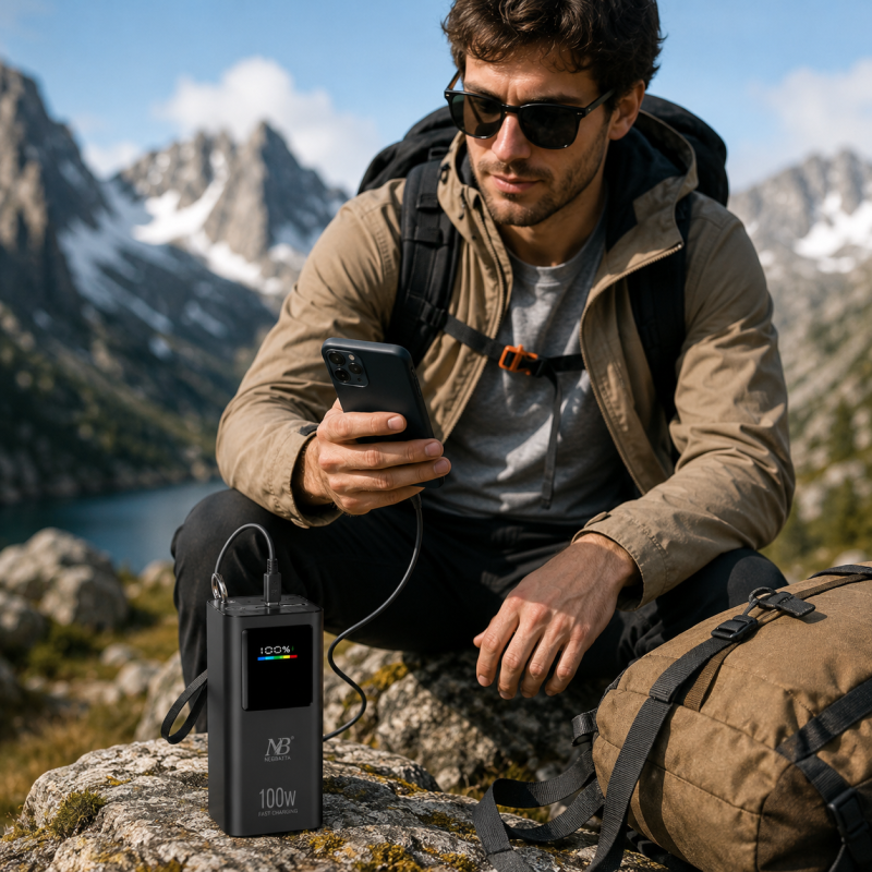 PowerBank Neobatta N-918 20000 mAh 100W / Портативний зарядний пристрій 20000 mAh