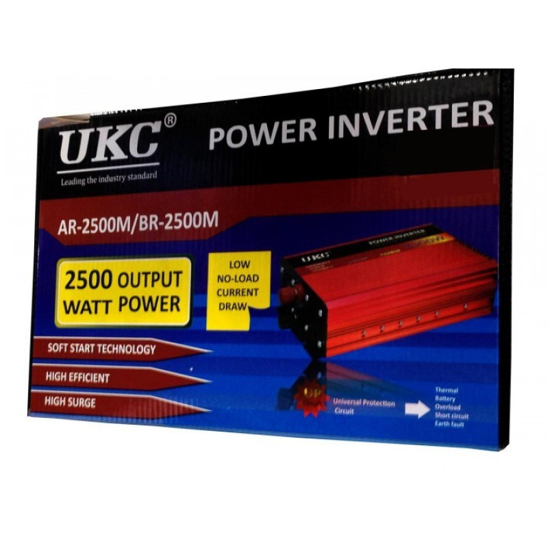 Перетворювач авто (інвертор) UKC 12V-220V AR 2500W