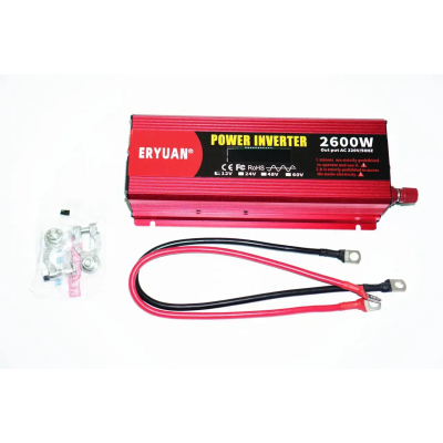 Перетворювач напруги LCD Z1A з 12V на 220V 2600W чистий синус