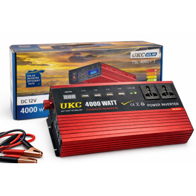 Перетворювач напруги Power Inverter 4000W з 12V на 220