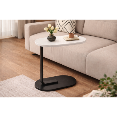Приліжковий столик DASH-64225 з марумровою стільницею  28×45×60 см