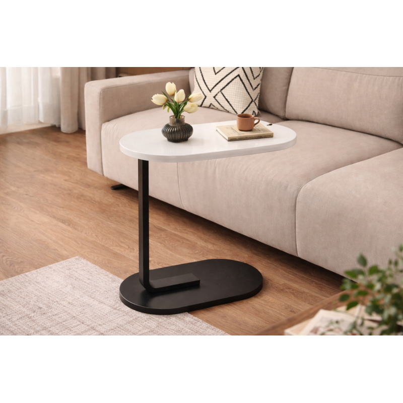 Приліжковий столик DASH-64225 з марумровою стільницею  28×45×60 см