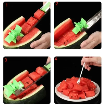 Пристрої для нарізки кавуна та дині SUNROZ Watermelon Slicer ніж-слайсер Зелений