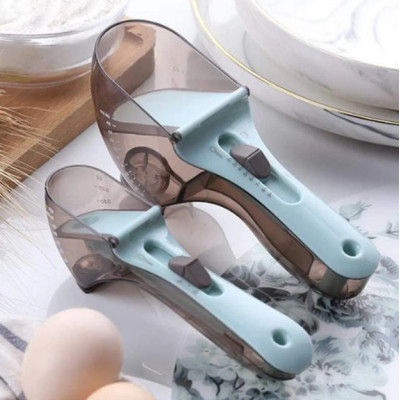 Регульовані пластикові мірні ложки 2 штуки Adjustable measuring spoon Регульовані пластикові мірні ложки 2 штуки Adjustable measuring spoon