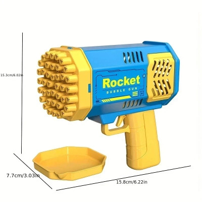 Rocket акумуляторний Пістолет мильних бульбашок синій