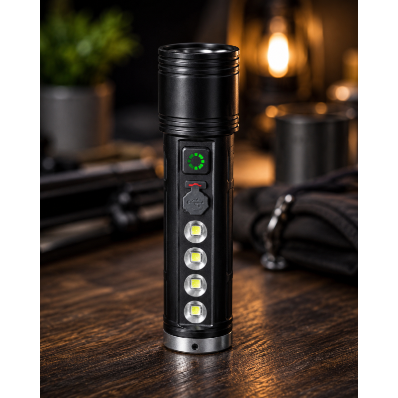 Ручний ліхтарик S 200 / Акумуляторний ліхтарик UKC Luminous S200 / Потужний LED ліхтар