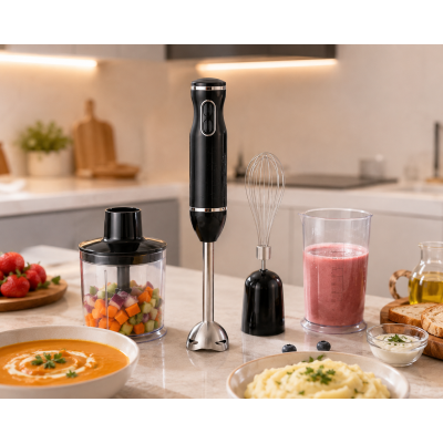 Блендер 5в1 Domotec MS-314B / Кухонний міксер-блендер від мережі 800Вт Блендер 5в1 Domotec MS-314B / Кухонний міксер-блендер від мережі 800Вт