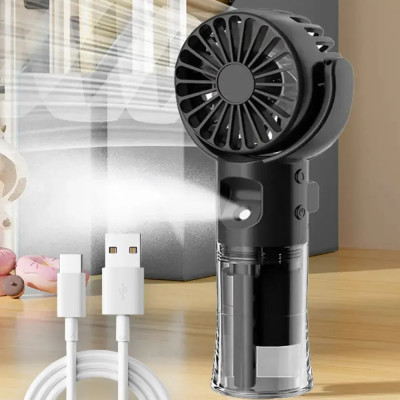 Ручний вентилятор з USB-розпилювачем / Акумуляторний міні вентилятор