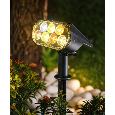 Садовий LED світильник на сонячній батареї Color Gradient Solar Spot Lawn Light