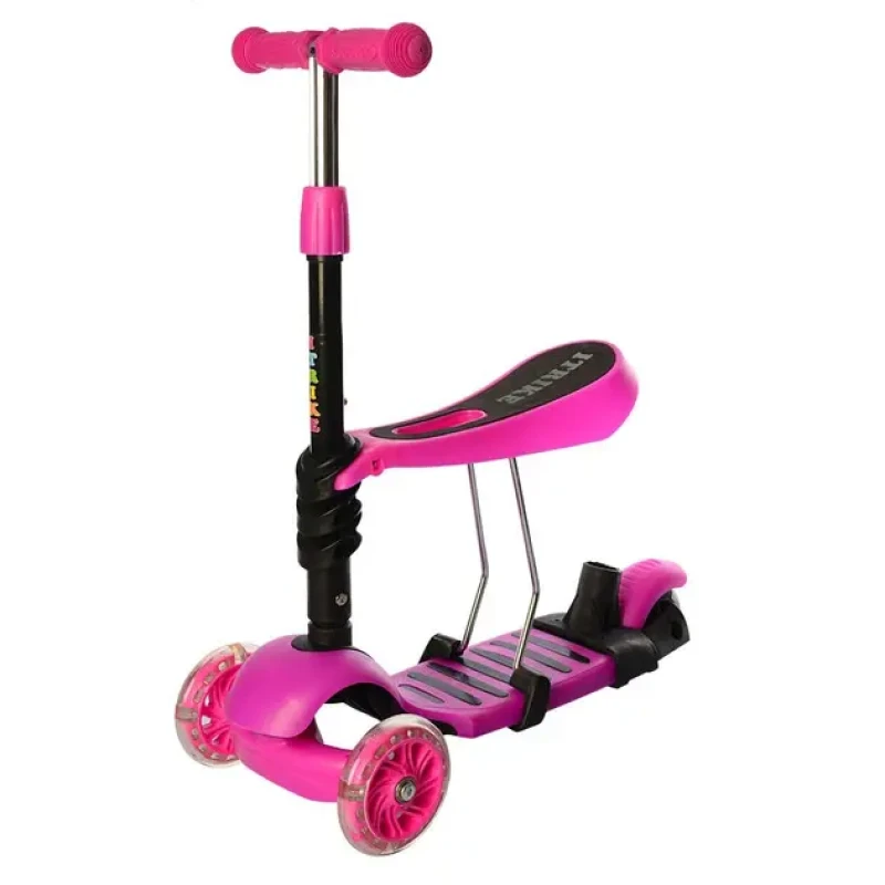Дитячий самокат з сидінням Best Scooter 3в1 зелений