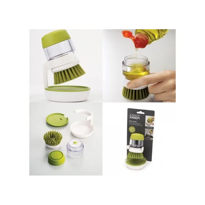 Щітка для миття посуду з дозатором для миючого засобу Soap Brush
