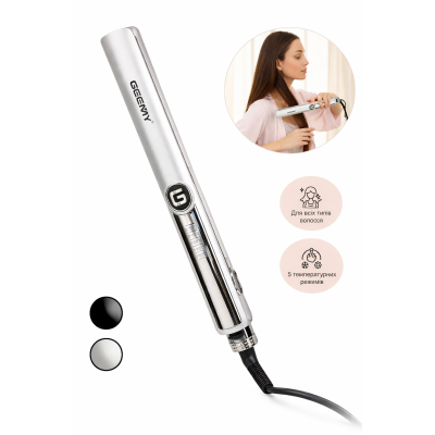 Щипці утюжок для волосся GEMEI GM-416 Білий