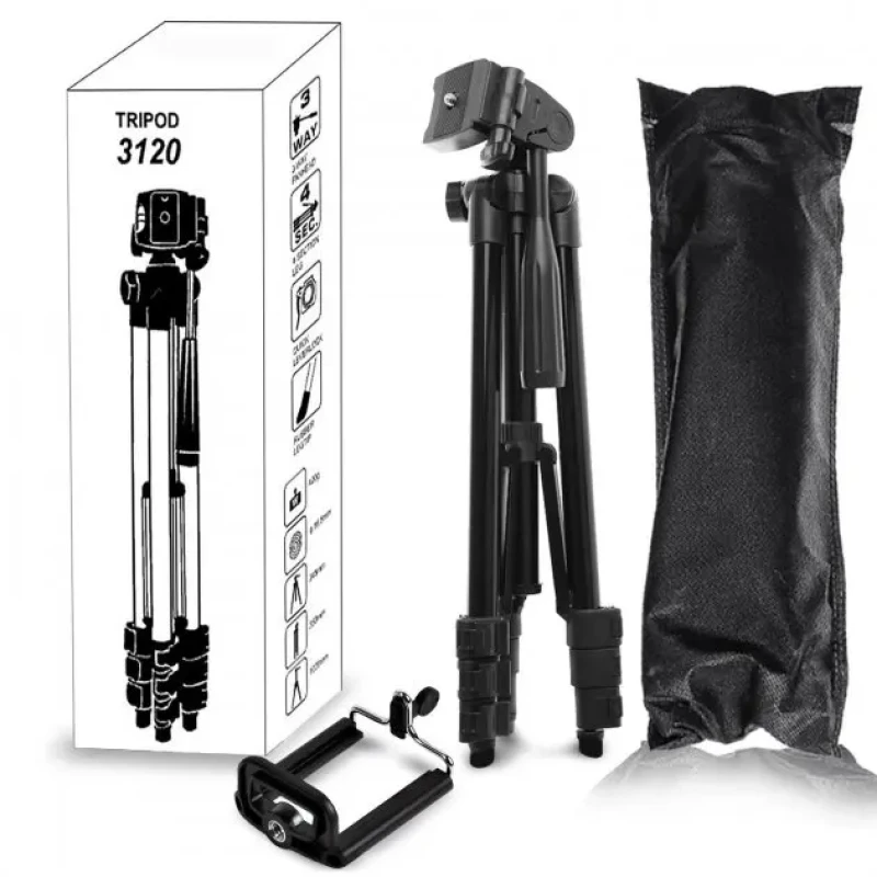 Штатив металевий універсальний для телефону та фотоапарата Tripod 3120 портативний трипод 0,35-1.02м