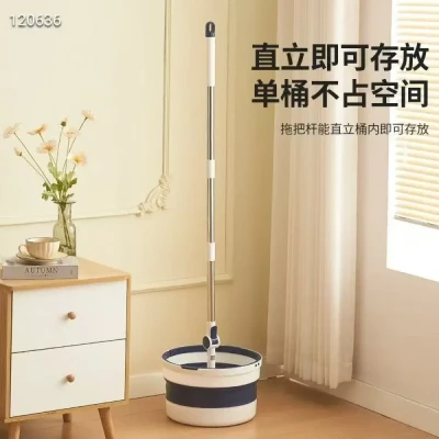 Швабра із відром кругла, силіконова Mop Bucket AND LY-1043