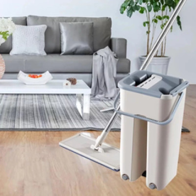 Швабра з відром і самовіджимом 4л Тріумф, Spin Mop Scratch Cleaning 360, швабра ледарка