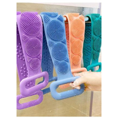 Силіконова щітка, що очищає мочалка - Silicone bath towel масажна для душу і ванни
