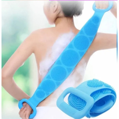 Силіконова щітка, що очищає мочалка - Silicone bath towel масажна для душу і ванни
