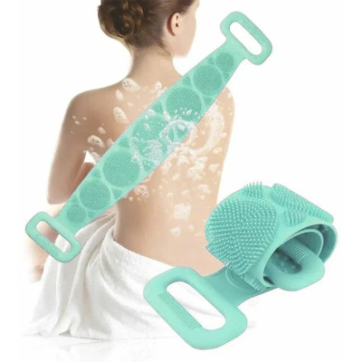 Силіконова щітка, що очищає мочалка - Silicone bath towel масажна для душу і ванни