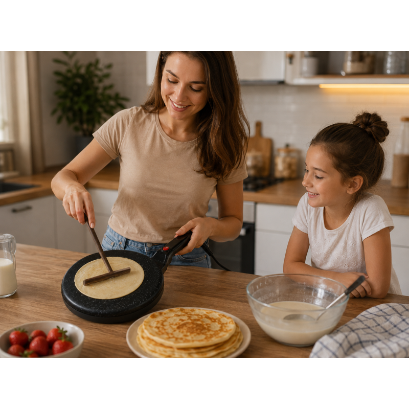 Сковорода для млинців електрична CREPE MAKER / Антипригарний електричний млинець / Занурювальна електромлинка
