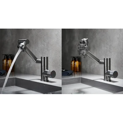 Змішувач для кухні під фільтр із гнучким зливом faucet AND938 Чорний