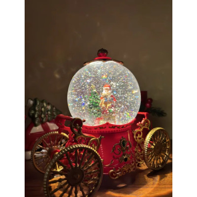 Снігова куля "Карета" з автопіддувом, LED та музикою (SH2501)