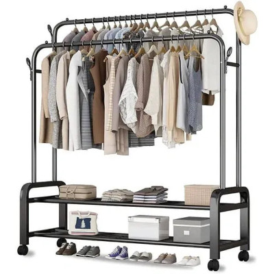 Стійка-вішалка для одягу та взуття подвійна Multipurpose Hanger