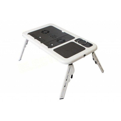 Стіл-підставка для ноутбука E-Table з охолодженням та регулюванням нахилу та висоти Стіл-підставка для ноутбука E-Table з охолодженням та регулюванням нахилу та висоти