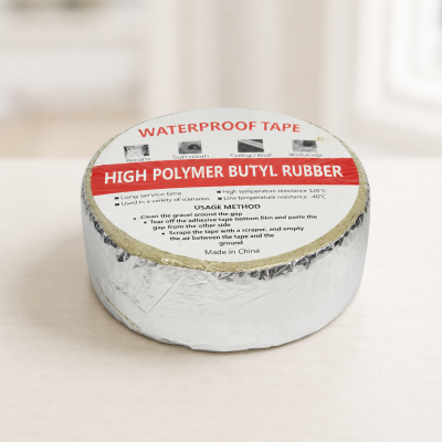 Надміцна липка стрічка з алюмінієвим покриттям / BUTYL SELF-ADHESIVE 10м / Алюмінієва водостійка фольга-скотч Надміцна липка стрічка з алюмінієвим покриттям / BUTYL SELF-ADHESIVE 10м / Алюмінієва водостійка фольга-скотч