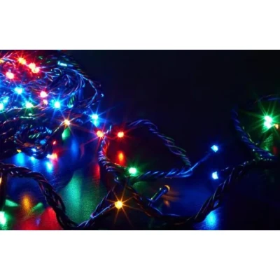 Світлодіодна Гірлянда нитка 401 led RGB різнокольорова (чорний провід)