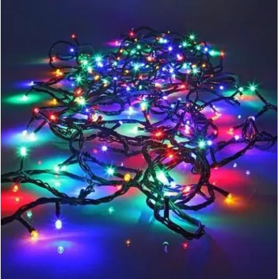 Світлодіодна Гірлянда нитка 501 led RGB різнокольорова (чорний провід)