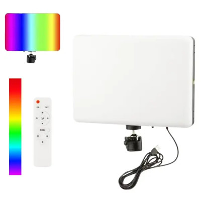 Світлодіодна прямокутна LED-лампа різнобарвна RGB PM26 з пультом