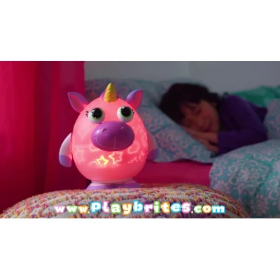 Світильник-проектор Playbrites Єдиноріг | Оригінальний світильник у дитячу | Нічник дитячий бездротовий