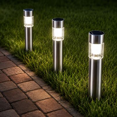 Світильники для газону Warm Solar Pillar Light / Світлодіодний світильник на сонячній батареї / Вуличні ліхтарі-стовпчики Solar 2 шт Світильники для газону Warm Solar Pillar Light / Світлодіодний світильник на сонячній батареї / Вуличні ліхтарі-стовпчики Solar 2 шт