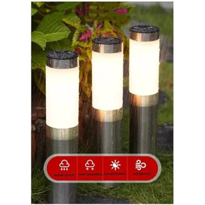 Світильники для газону Warm Solar Pillar Light Світлодіодний світильник на сонячній батареї 2шт
