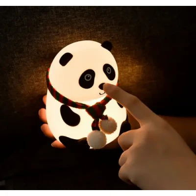Силіконовий нічник панда із сенсорним керуванням на акумуляторі