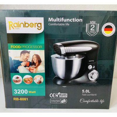 Тістоміс 3200Вт. Rainberg 8081 планетарний комбайн Тістоміс 3200Вт. Rainberg 8081 планетарний комбайн