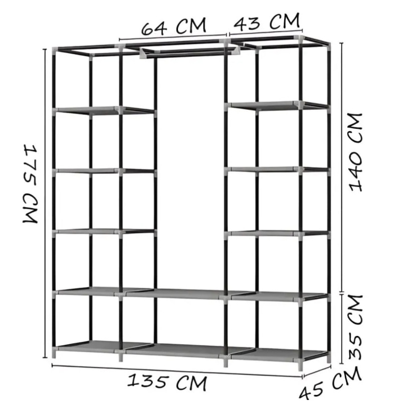 Тканинна шафа HCX Storage Wardrobe 88130