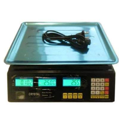 Торгівельні електроваги з лічильником ціни Crystal CR 50 kg 6v (2gm)