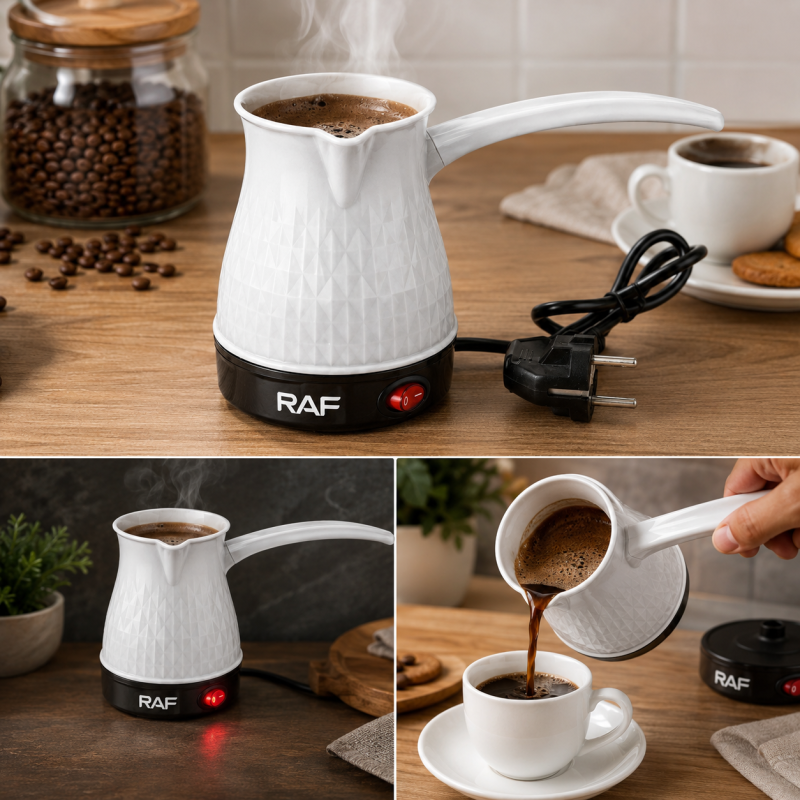 Турка електрична 600Вт Electric Coffee Pot RAF R.126 / Дорожня турка RAF від 220В