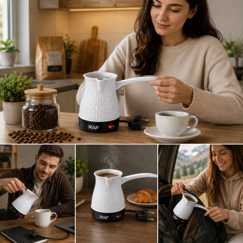 Турка електрична 600Вт Electric Coffee Pot RAF R.126 / Дорожня турка RAF від 220В