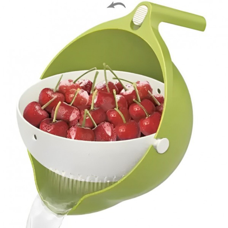 Універсальна миска – дуршлаг Mesh Strainer Drain Basket ∙ Господарський силіконовий кошик зі зливом 2в1