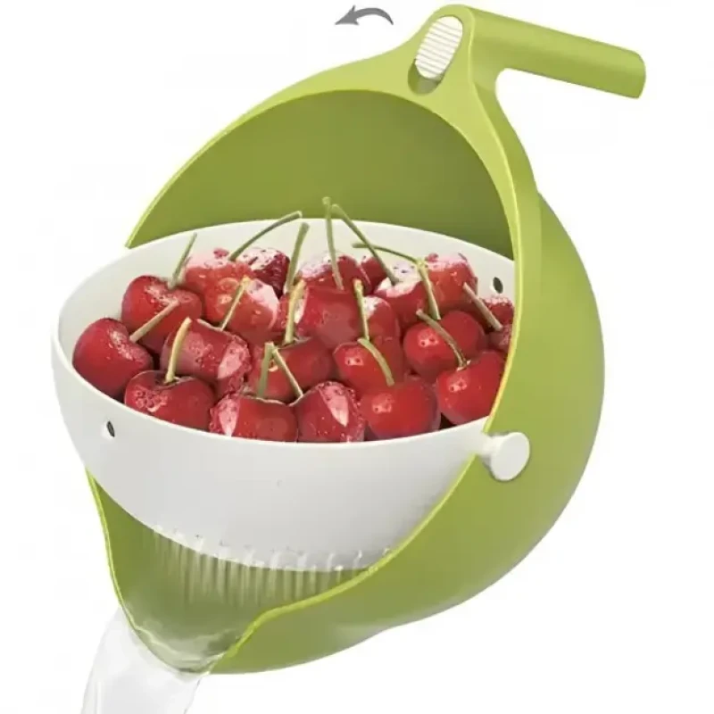 Універсальна миска – дуршлаг Mesh Strainer Drain Basket ∙ Господарський силіконовий кошик зі зливом 2в1