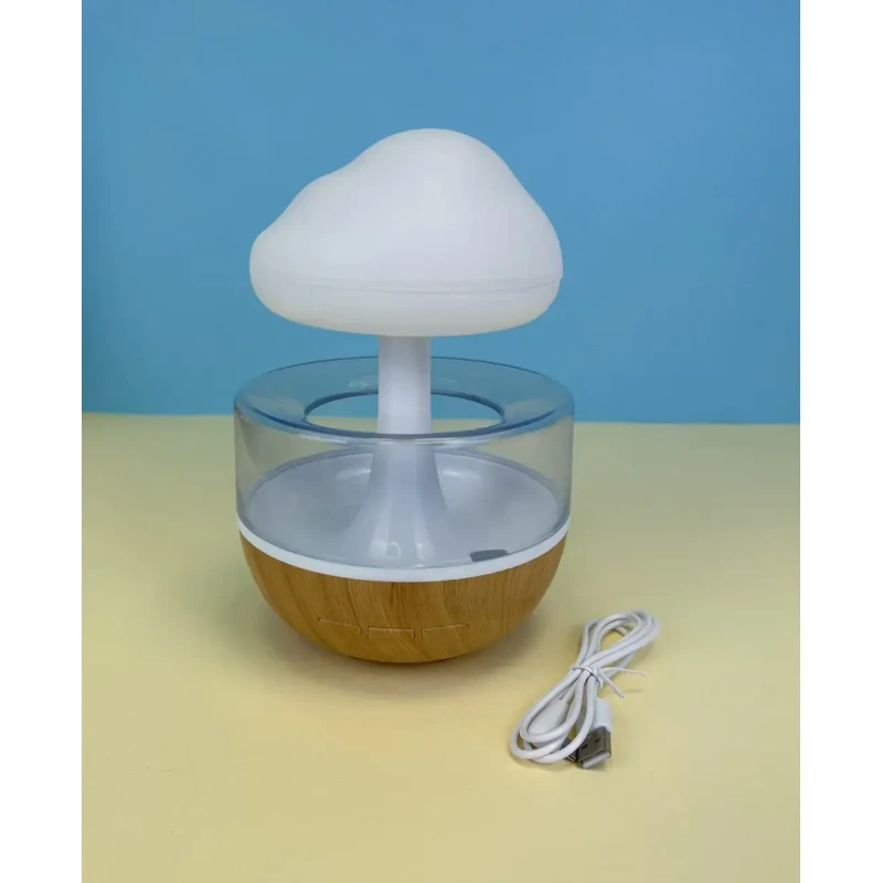 Зволожувач повітря Гриб з ефектом дощу / Аромадифузор-нічник з підсвічуванням / Аромадифузор електричний