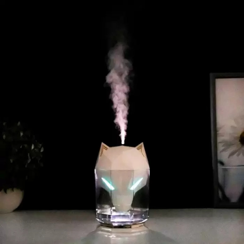 Зволожувач повітря портативний  WOLF Air Humidifier, аромадифузор електричний з резервуаром для ефірної олії, ультразвуковий, 650 мл